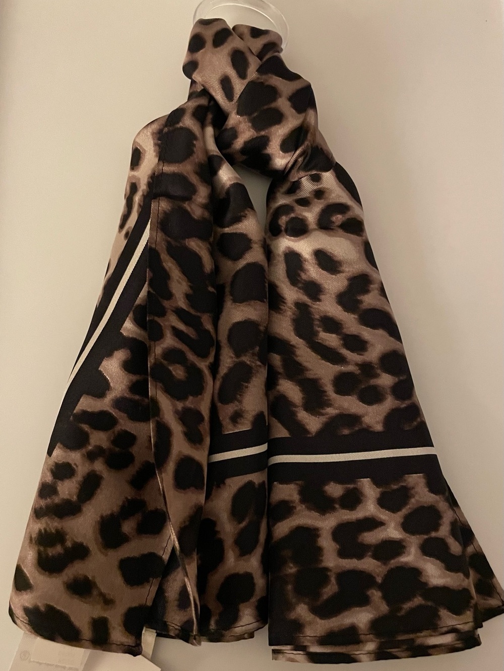 Loft Outlet Leopard Print Satin Scarf